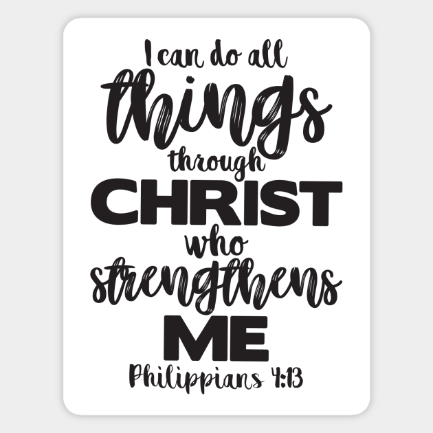 Philippians 4:13 Magnet by Plushism